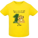 Tricou copii -La mulți ani ! - Rege voinic Simba (1 anișor), Galben