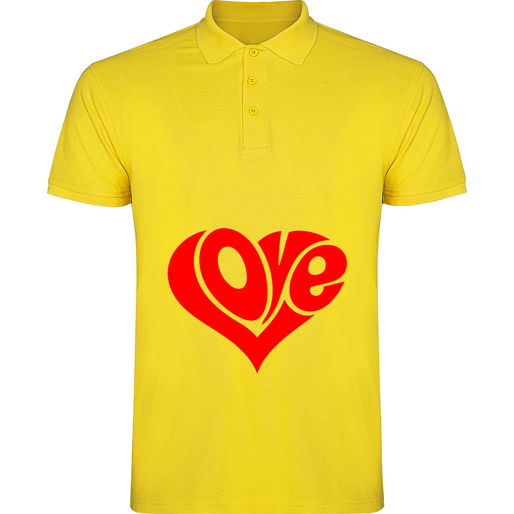 LOVE.TP_.YEL_.jpg Tricou polo Love, Galben - imagine 1