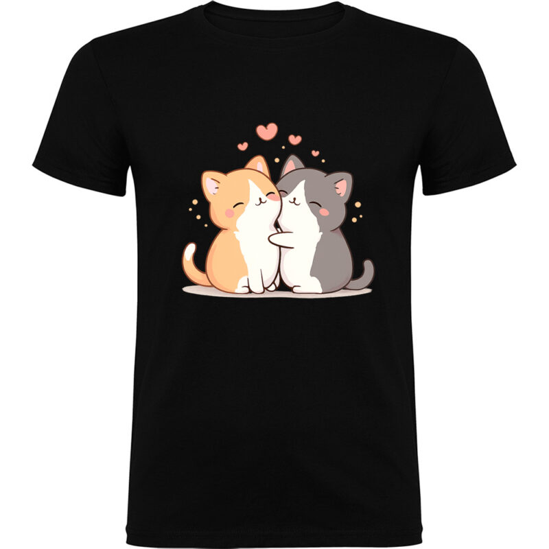 Tricou Love (Cats), Negru