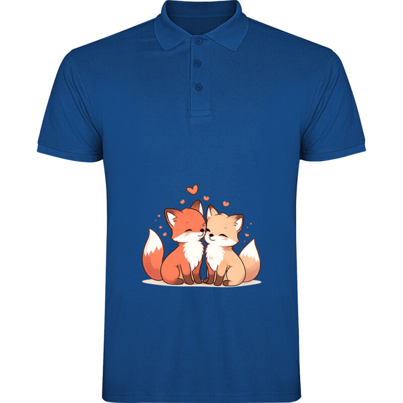 Tricou polo Love (Fox), Albastru