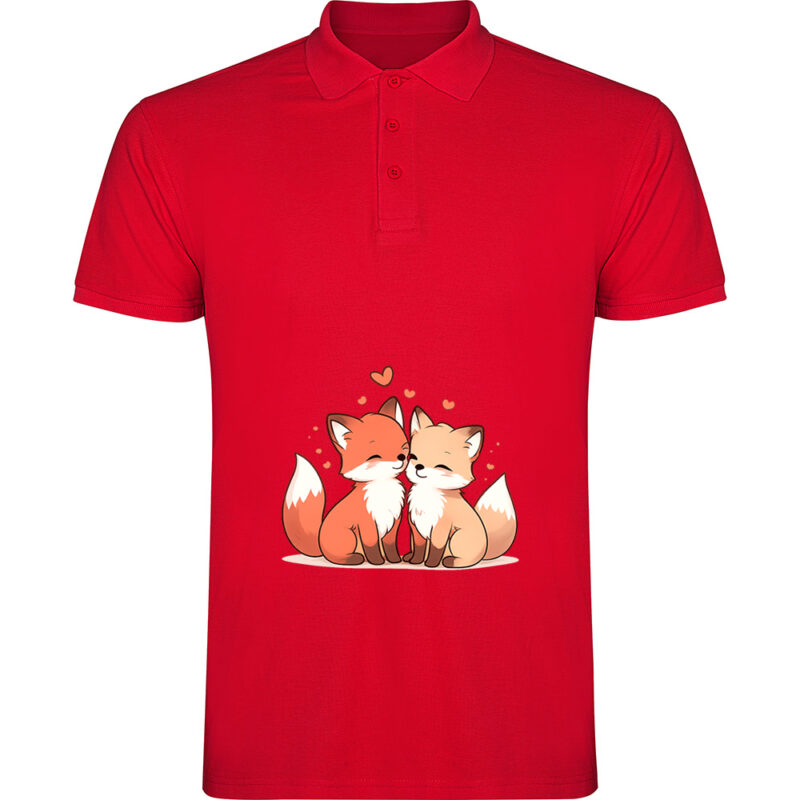 Tricou polo Love (Fox), Roșu