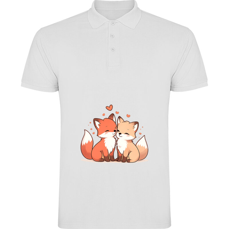 Tricou polo Love (Fox), Alb
