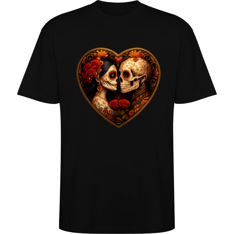 Tricou oversize Love is eternal, Negru