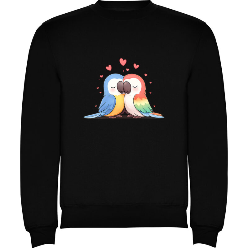 Pulover Love (Papagali), Negru