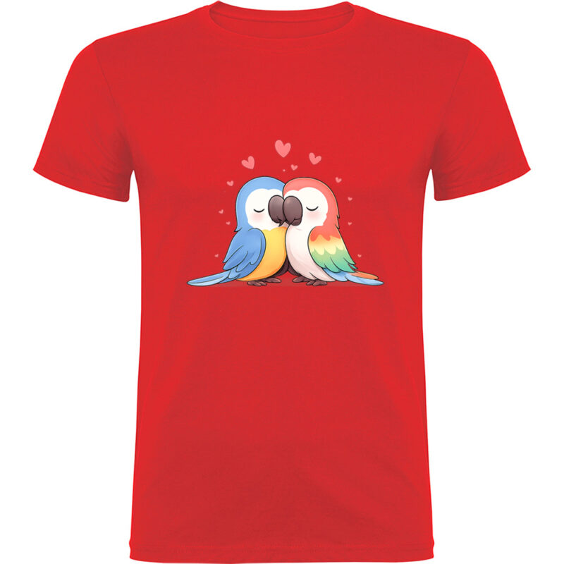 Tricou Love (Papagali), Roșu