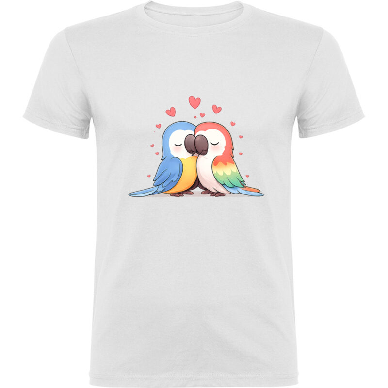 Tricou Love (Papagali), Alb