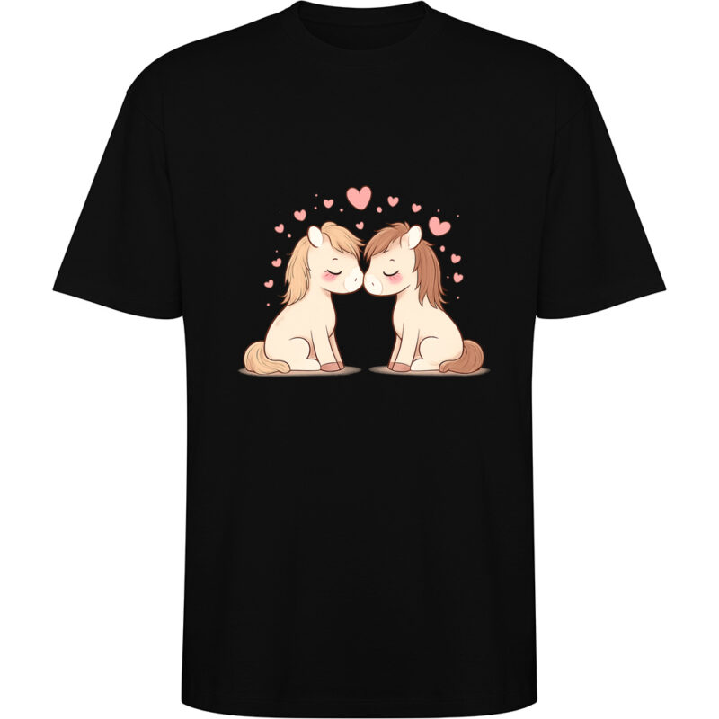 Tricou oversize Love (Ponei), Negru