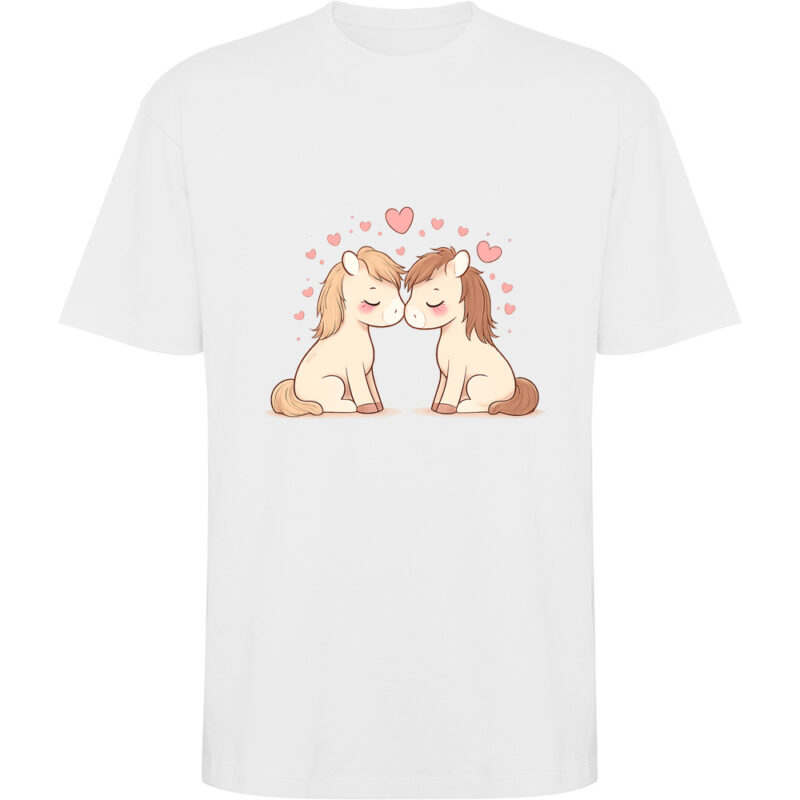 Tricou oversize Love (Ponei), Alb
