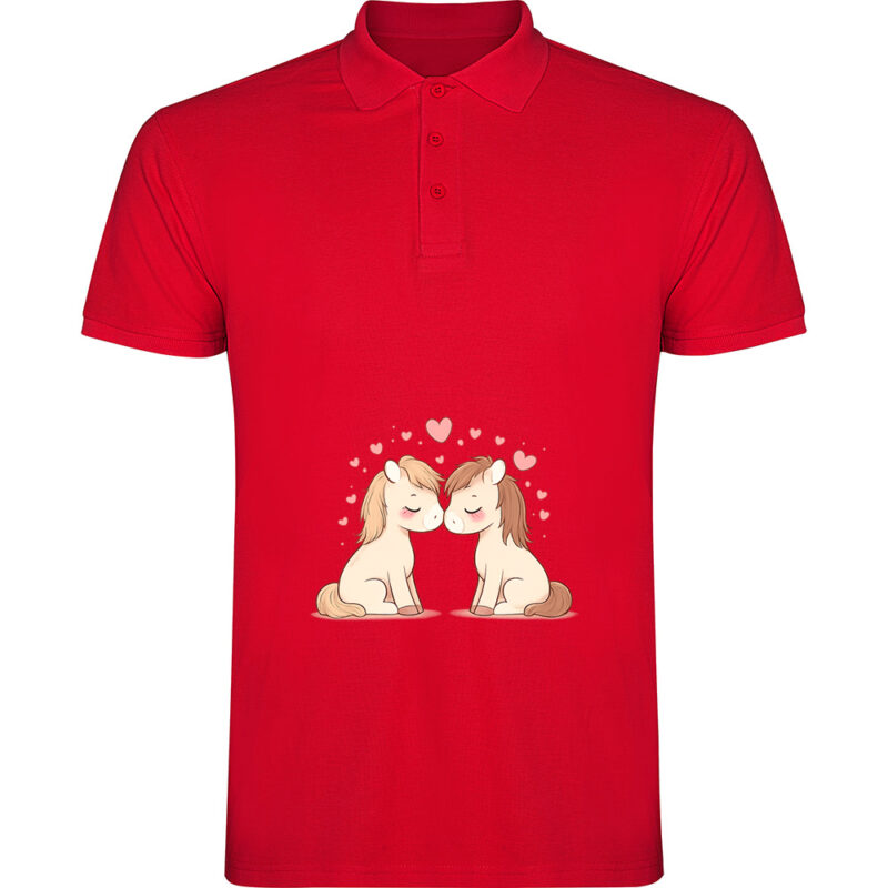 Tricou polo Love (Ponei), Roșu