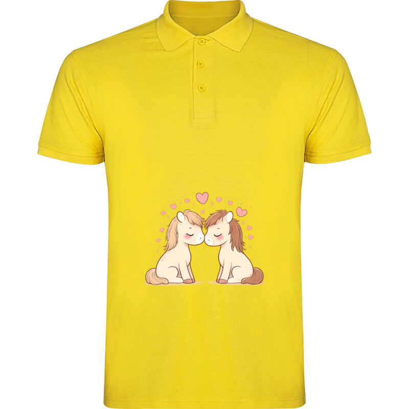 Tricou polo Love (Ponei), Galben