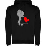 Hanorac Love Puzzle - Ea, Negru