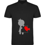 Tricou polo Love Puzzle - Ea, Negru