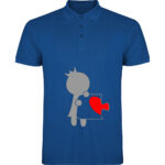 Tricou polo Love Puzzle - Ea, Albastru