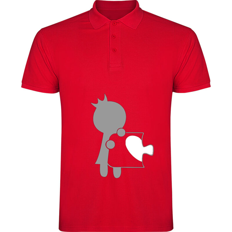 Tricou polo Love Puzzle - Ea, Roșu