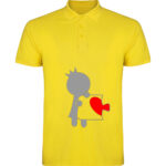 Tricou polo Love Puzzle - Ea, Galben