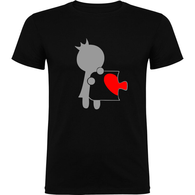 Tricou Love Puzzle - Ea, Negru