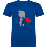 Tricou Love Puzzle - El, Albastru