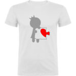 Tricou Love Puzzle - Ea, Alb