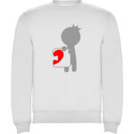 Pulover Love Puzzle - El, Alb