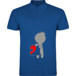 Tricou polo Love Puzzle - El, Albastru
