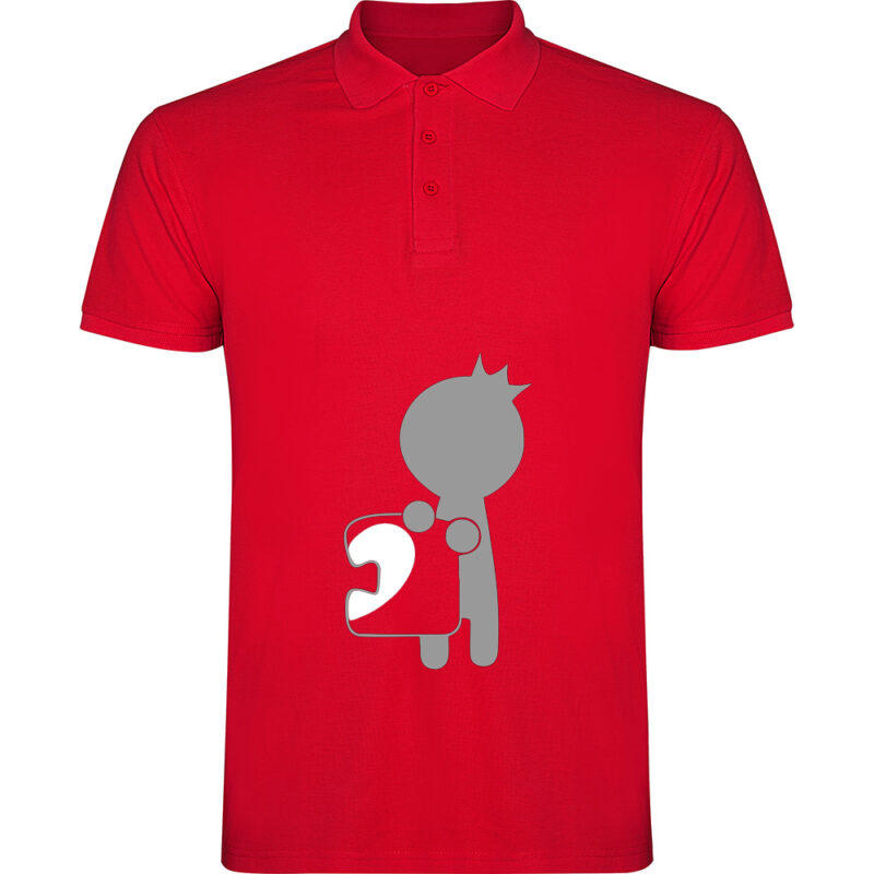 Tricou polo Love Puzzle - El, Roșu