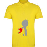 Tricou polo Love Puzzle - El, Galben