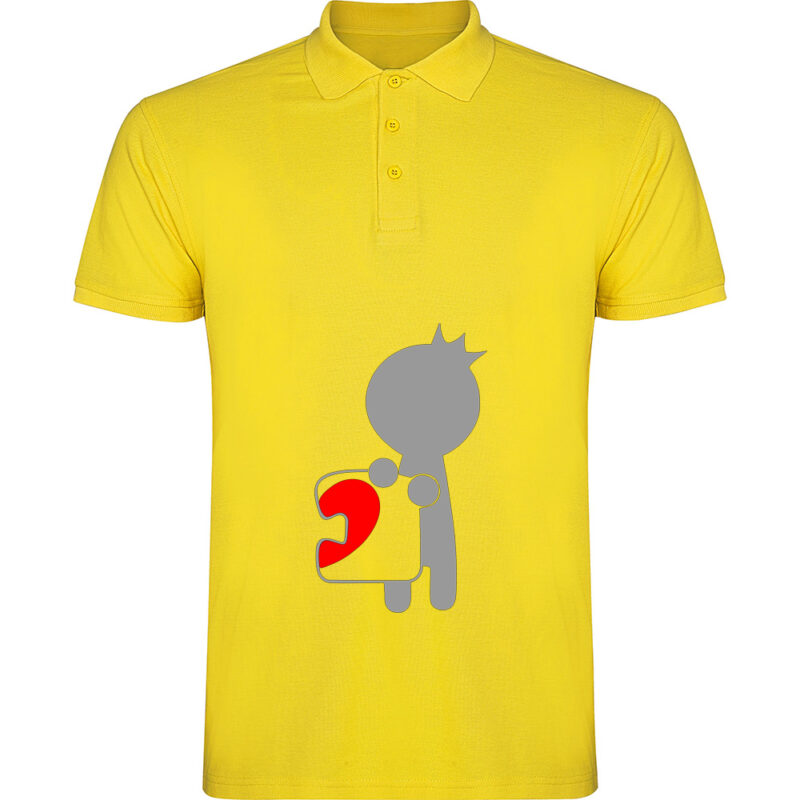 Tricou polo Love Puzzle - El, Galben