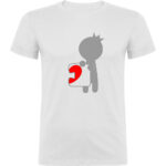 Tricou Love Puzzle - El, Alb