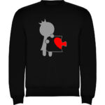 Pulover Love Puzzle - Ea, Negru