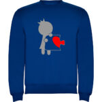 Pulover Love Puzzle - Ea, Albastru