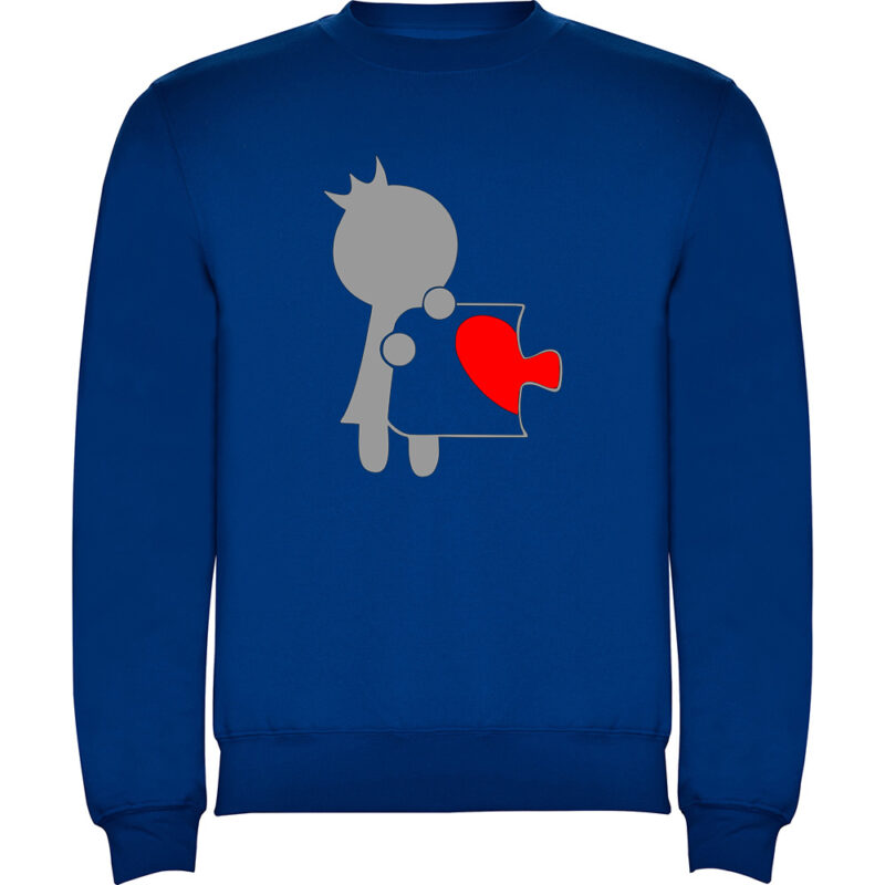 Pulover Love Puzzle - Ea, Albastru