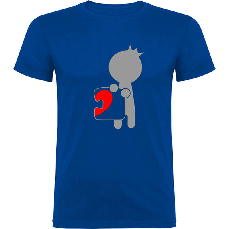 Tricou Love Puzzle - El, Albastru