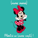 Hanorac Mămică Minnie, Galben - imagine 2