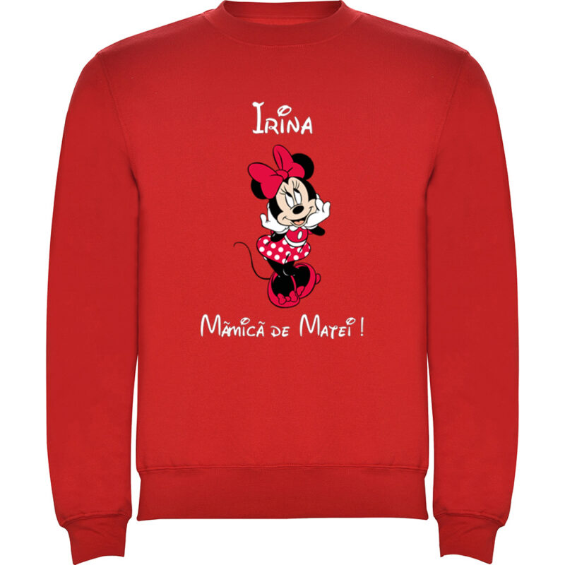 Pulover Mămică Minnie, Roșu