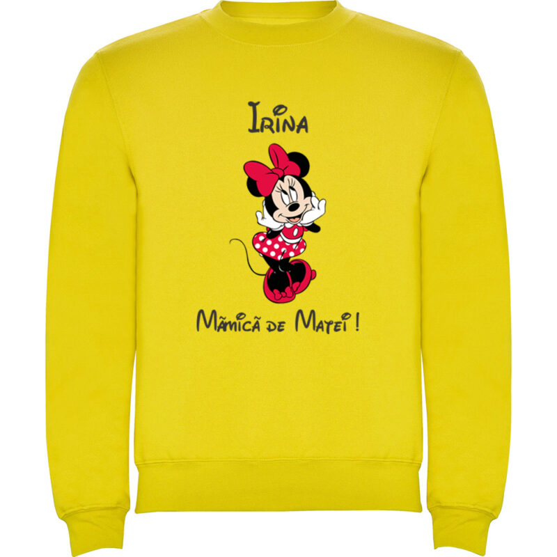 Pulover Mămică Minnie, Galben