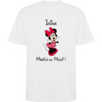 Tricou oversize Mămică Mickey, Alb