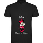 Tricou polo Mămică Minnie, Negru