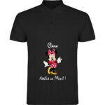 Tricou polo Nașa Minnie, Negru