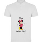 Tricou polo Nașa Minnie, Alb