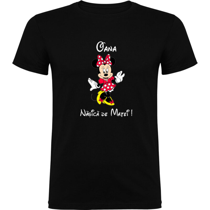 Tricou Nașa Minnie, Negru