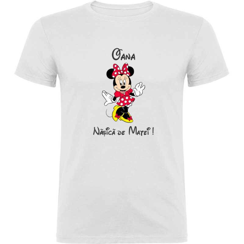 Tricou Nașa Minnie, Alb