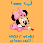 Tricou copii -Nașica cea mai mică Minnie, Galben - imagine 2