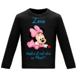 Tricou mânecă lungă copii -Nașica cea mai mică Minnie, Negru