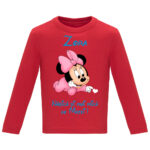 Tricou mânecă lungă copii -Nașica cea mai mică Minnie, Roșu