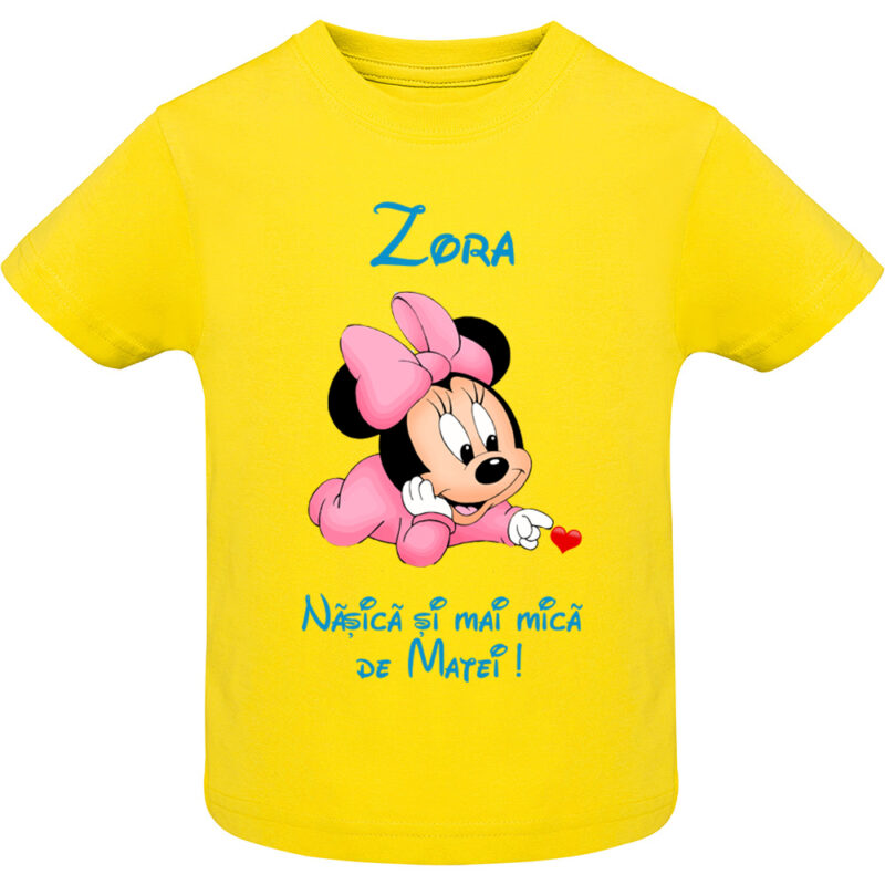 Tricou copii -Nașica cea mai mică Minnie, Galben