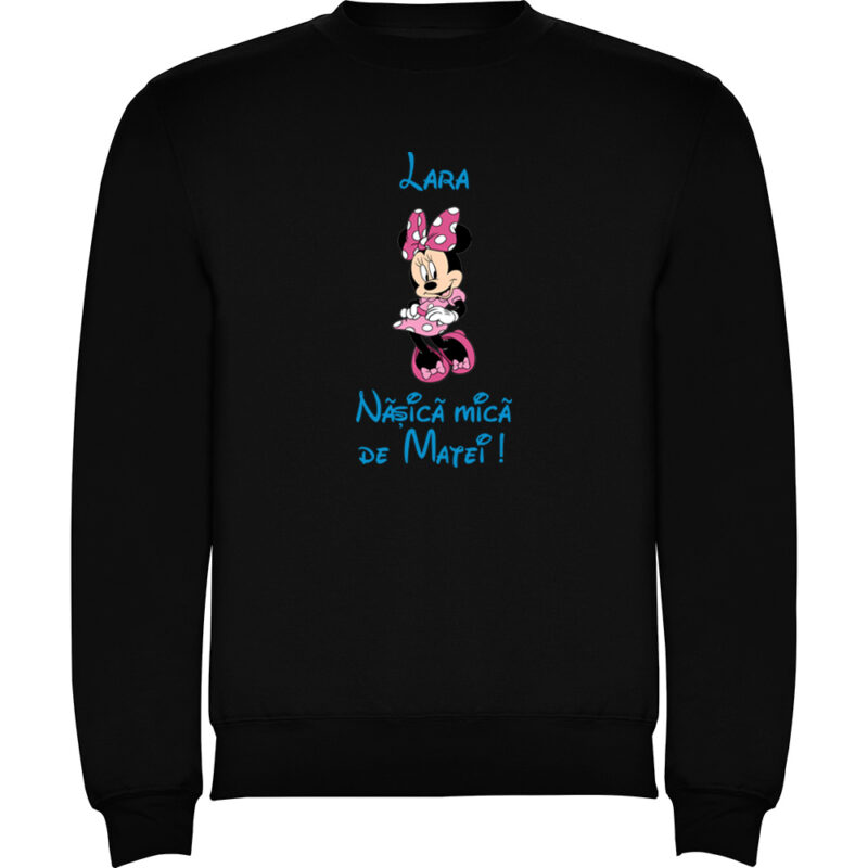 Pulover copii Nașică mică Minnie, Negru
