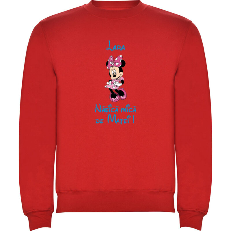 Pulover copii Nașică mică Minnie, Roșu