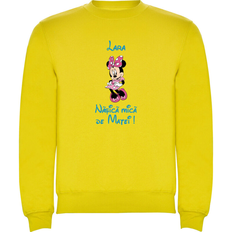 Pulover copii Nașică mică Minnie, Galben