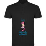 Tricou polo copii Nașică mică Minnie, Negru