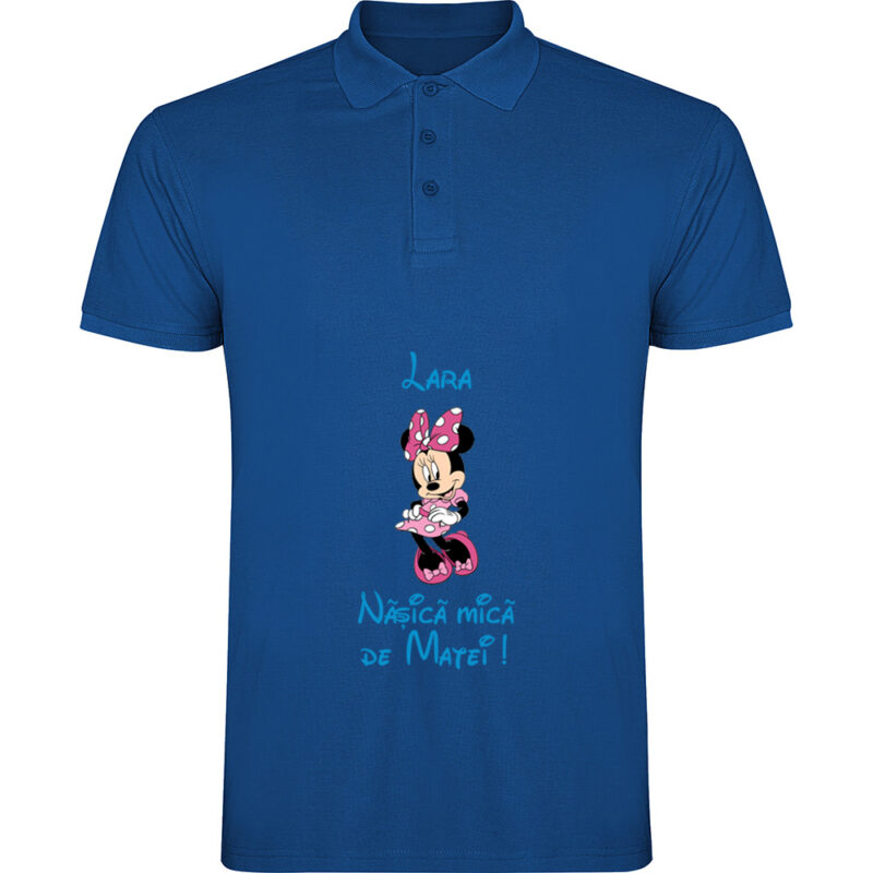 Tricou polo copii Nașică mică Minnie, Albastru